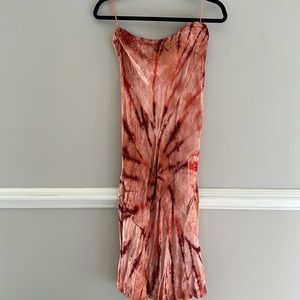 NWT Free People Tie Dye Velvet Maxi/MIDI Skirt